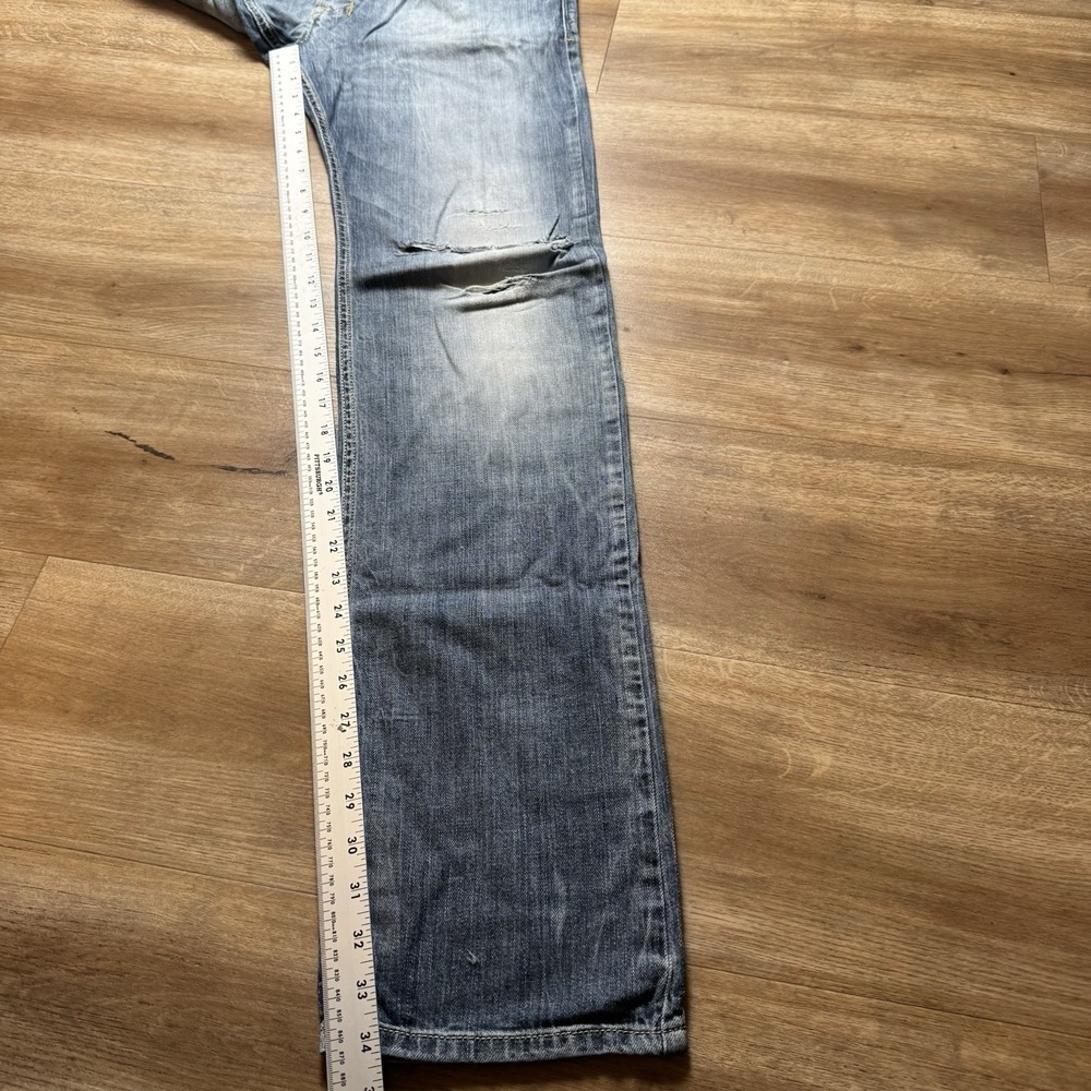 Diesel Jeans Men 33x34 Blue Safado Slim Straight Leg Ripped Rockstar DNA 0066X - Picture 13 of 15